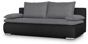 Divano letto - 3 posti - ALAN - Tessuto grigio chiaro / antracite - Vano portaoggetti - 203 x 89 x 99 cm