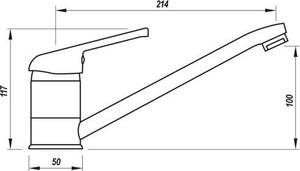 Miscelatore per lavello verticale di design in granito nero