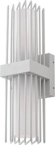 Applique da esterno Lucande Chandan, 42 cm, bianco, metallo, IP54