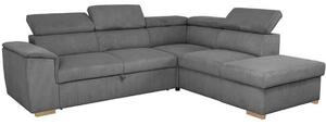 Divano angolare convertibile reversibile - 5 posti - DAYTONA - Tessuto Lincoln Antracite - Vano contenitore - 260 x 216 x 94 cm