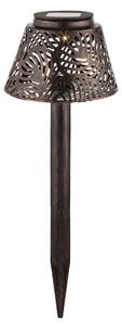 Lampada solare a LED, metallo ramato, H 27 cm