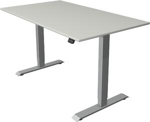 Tavolo da seduta/in piedi Move 1 regolabile elettricamente in altezza fino a 123 cm LxP 140x80 cm grigio chiaro/argento