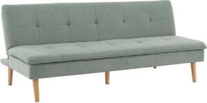 Divano letto - 3 posti - AGATHE - Tessuto verde feltro - 180 x 74 x 72 cm