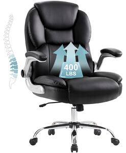 Sedia da ufficio - Sedia ergonomica - Schienale alto - 180 kg - Nero