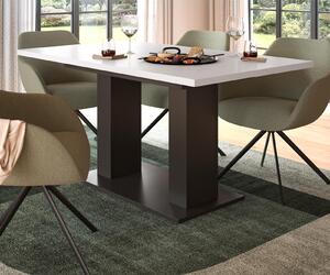 Tavolo da pranzo "Home-X" in bianco e grigio, allungabile da 150 a 190 cm