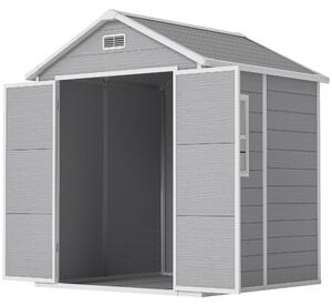 Casetta da giardino Outsunny 2,4 m², con tetto a due falde, 182 x 151 x 219/181 cm