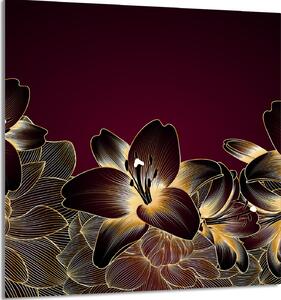 PIATTO IN VETRO PER CUCINA 60x65 Orchidea