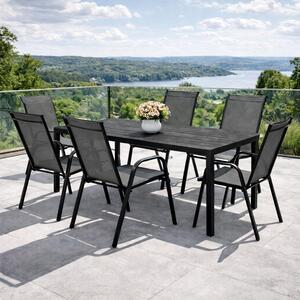 Set da giardino Set di sedute 7 pezzi 150x90cm Non-Wood