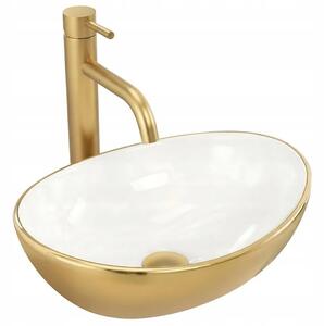 Lavabo da appoggio Basaro Sofia Gold / White