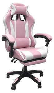 Sedia da gaming Krit Eco rosa-bianco