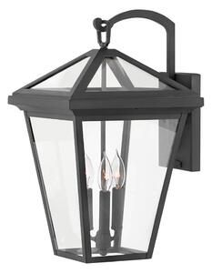 Elstead Alford Place, lampada da esterno a parete, E14, tripla, nero lucido, IP44