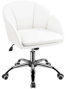 Sedia da ufficio ergonomica - Fino a 136 kg - Altezza regolabile - Bianca