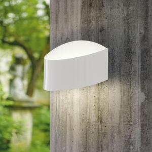 Applique a LED in acciaio zincato di colore bianco