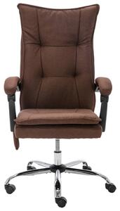 VidaXL Sedia da ufficio per massaggi in tessuto marrone