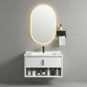 Set di mobili da bagno con lavabo River 60cm White