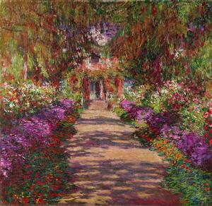 Monet, Claude - Stampa artistica Un sentiero nel giardino di Monet Giverny 1902, (40 x 40 cm)