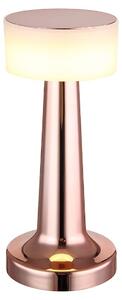 Lampada da tavolo a LED, dimmerabile, USB, color rame, H 21,5 cm