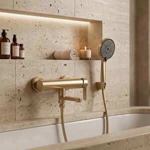 Miscelatore per vasca Rea Arcos Brushed Gold