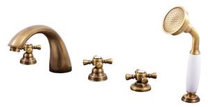 Slezák-RAV Miscelatore per vasca da bagno Slezák RAV Morava Retro MK369PSM Colore: ottone vecchio, Dimensione: 1/2''