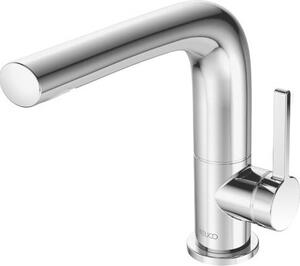 Miscelatore monocomando Keuco per lavabo 150 EDITION 400 Bocca girevole +/- 45° con scarico a scomparsa 1 1/4" cromo nero spazzolato 51505130000