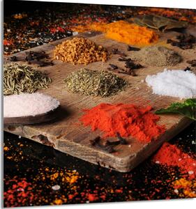 PIATTO IN VETRO PER CUCINA 60x65 Spezie