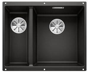 Blanco SUBLINE 340/160-U lavello 555 x 460 mm nero 525986 Lavello a 2 vasche a destra Senza sgocciolatoio