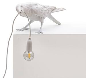 SELETTI Lampada LED da tavolo Bird Lamp, giocosa, bianco