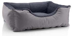 Letto per cani BedDog TEDDY, divano per cani lavabile con bordo e cuscino, ROCK-FLOW (grigio/grigio), (M) ca. 70x55x18 cm