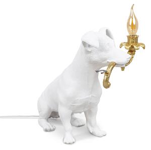 SELETTI Lampada LED da tavolo Rio, cane in bianco
