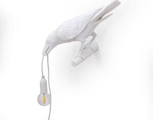SELETTI Applique LED Bird Lamp, sguardo a sinistra, bianco