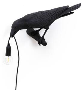 SELETTI Applique LED Bird Lamp sguardo a sinistra nero