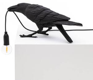 SELETTI Lampada LED da tavolo Bird Lamp, giocosa, nero
