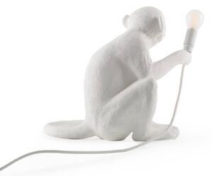SELETTI Lampada LED da tavolo Monkey Lamp, bianco, seduta