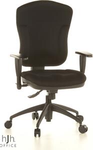 Topstar sedia professionale per ufficio WELLPOINT 30 K2 Sedia da scrivania ergonomica con braccioli (regolabile in altezza) tessuto nero Sedia girevole per ufficio, casa