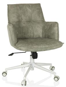 Hjh LIVING Home Office Sedia da ufficio SOLAO LIFE W Sedia da scrivania con braccioli Sedia girevole in tessuto