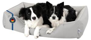 BedDog letto per cani ZARA cuscino per cani con rivestimento lavabile cesto per cani divano per cani, LIGHT-GREY (grigio chiaro), (XXL) circa 120x85x23cm