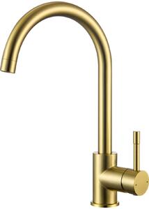 Miscelatore da cucina - Bocca alta - Girevole a 360° - Oro