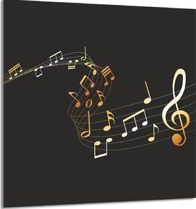 PIATTO IN VETRO PER CUCINA 60x65 Musica