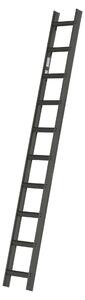 Scala da tetto con rivestimento antracite, 10 pioli e circa 2,80 m