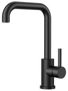 Miscelatore da cucina - Monocomando - Girevole a 360° - Nero - Bocca a L