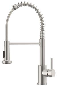 Rubinetto da cucina - Miscelatore nero - Doccetta estraibile - Bocca alta girevole a 360°