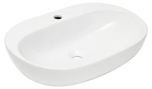 Lavabo da appoggio SAT Infinitio, dimensioni 60 x 40,5 cm, con piano di appoggio, colore bianco
