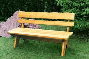 Panchina da giardino in legno, L 120 x P 60 x H 82 cm, in legno di pino