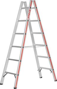 Scala a pioli Hymer, accessibile da entrambi i lati, 2x9 pioli, altezza verticale 2,55 m, altezza massima 3,90 m, peso 10,3 kg