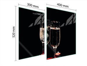 Piatto Di Protezione In Vetro Per Il Cuore 70X52 Vino