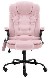 Sedia da ufficio per massaggi in velluto rosa