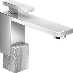 Hansgrohe AXOR Edge mitigeur monocommande de lavabo 130 avec vidage par poussée, taille diamant, 46011000, 46011000