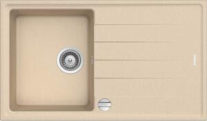 Lavello Victory S780.80 in granito - crema, da base 45 cm, 78 x 50 cm