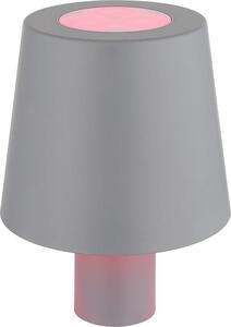 Lampada da tavolo a LED RGB, a forma di bottiglia, con comando touch, grigia