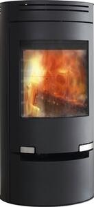 Stufa Aduro 1.1 in acciaio nero con cassetto 6kW